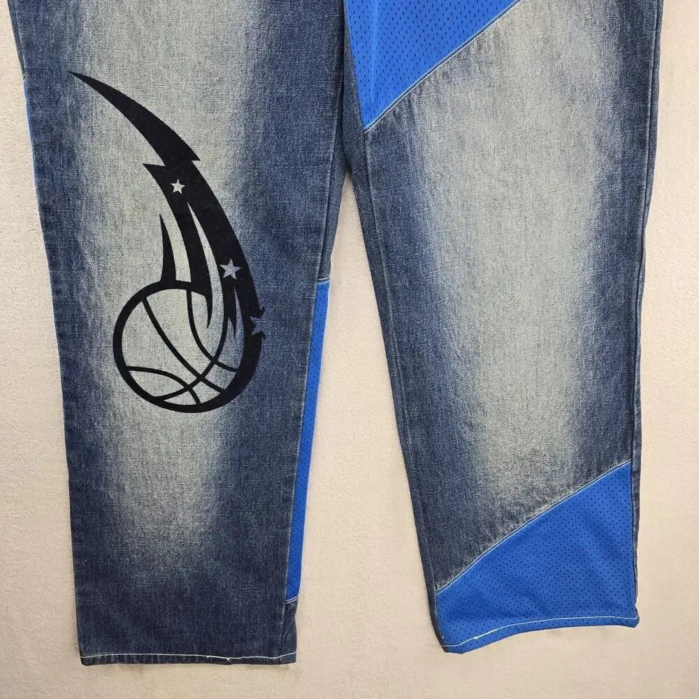 NWT NBA UNK Jeans 38x33 Tracy Mcgrady Orlando Magic Baggy Denim Y2K Vintage 90s